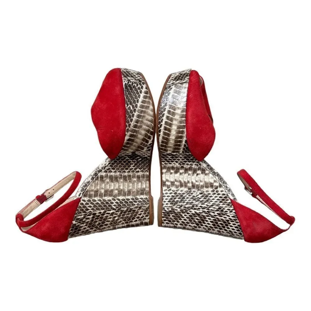 KORS Michael Kors Python Platform Wedges  Size 6M